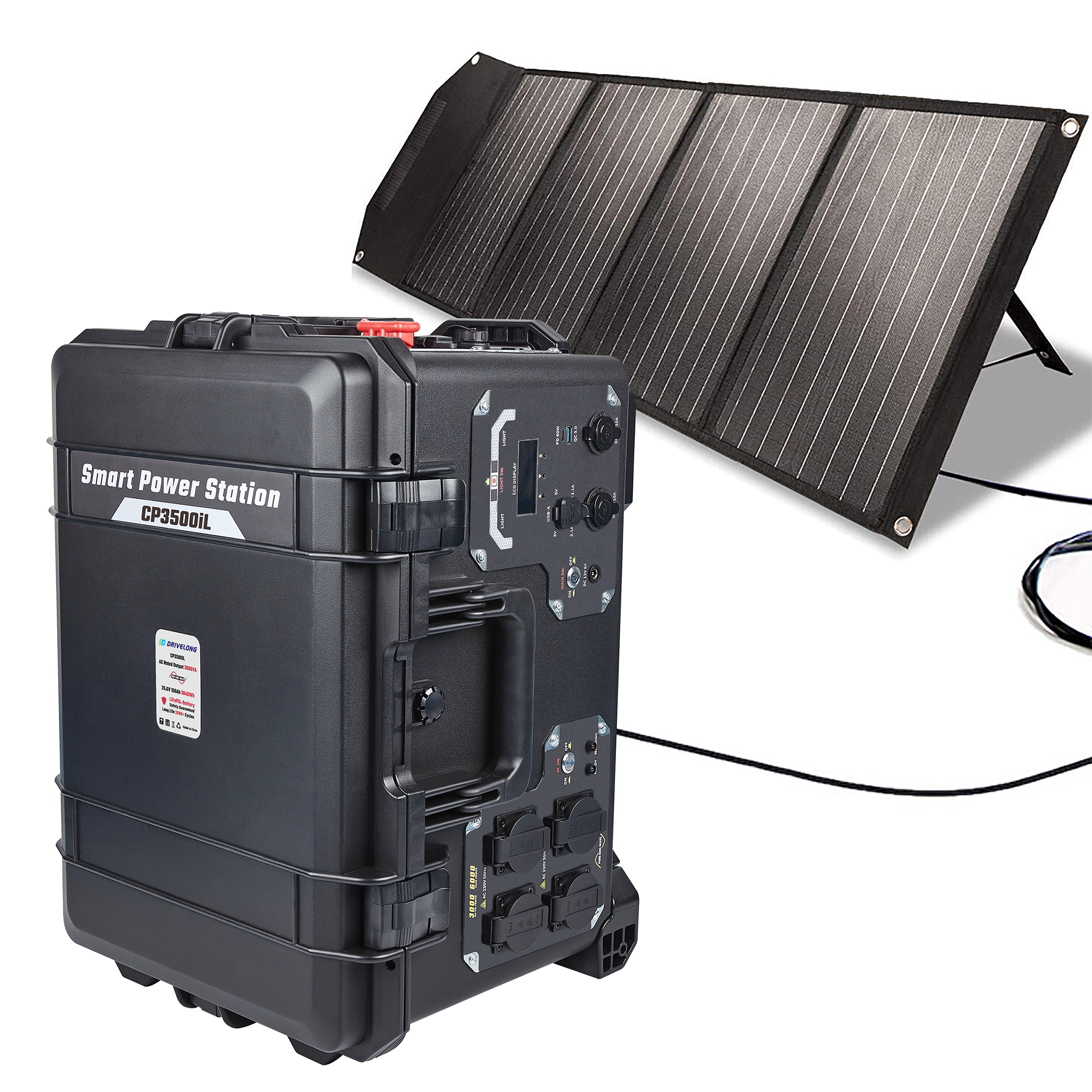 3000W AC DC Output Portable Solar Power Station